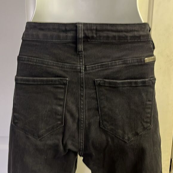 KanCan Black High Rise Button Fly Slight Fade Distressed Skinny Jeans- 7/27 - Picture 8 of 14